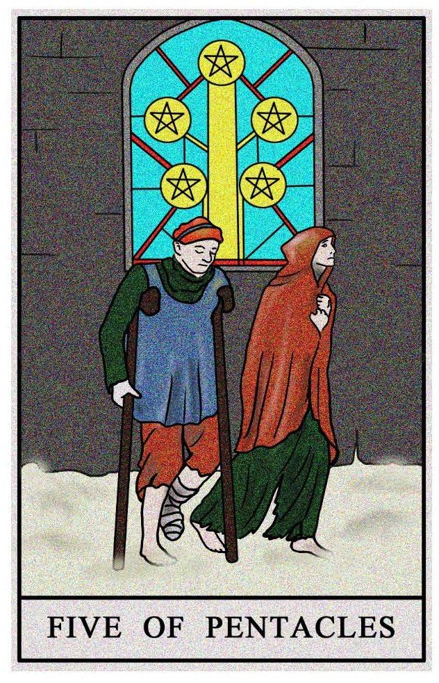 Boston Tarot Reading - The Five of Pentacles