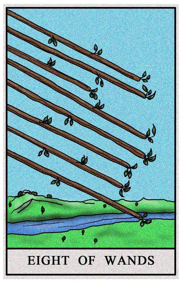 Boston Tarot Reading - The Eight of Wands